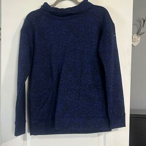 Stylish Women's Blue Cowl Neck Sweater